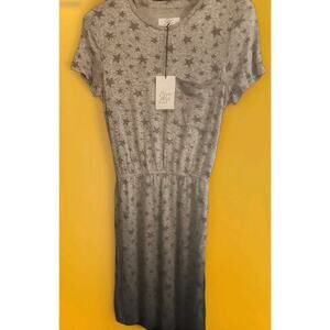 New Cosmic Blue Love Grey Starry Dress Small New Nwt A125 Excellent Stretch